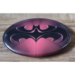 Batman & Robin Red & Black Logo Movie Promo Pin Badge Button Pinback 1996